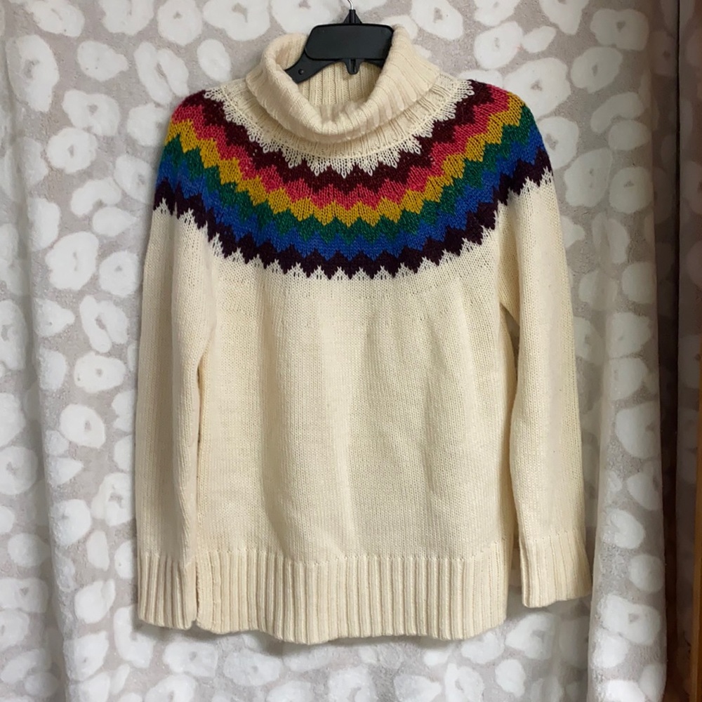 Rainbow sweater off white
